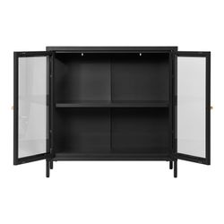 Steel display cabinet in black, 80 x 35 x 80 cm | Dalby