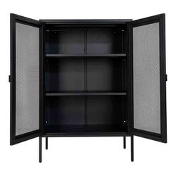 Steel display cabinet in black, 80 x 40 x 120 cm | Melbourne