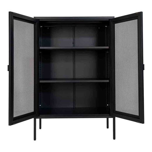 Steel display cabinet in black, 80 x 40 x 120 cm | Melbourne