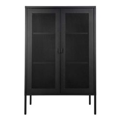 Steel display cabinet in black, 80 x 40 x 120 cm | Melbourne