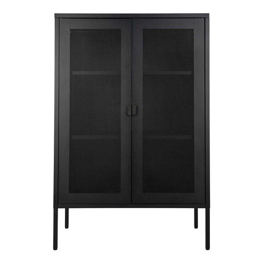 Steel display cabinet in black, 80 x 40 x 120 cm | Melbourne