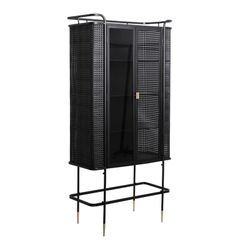 Järnvitrin i svart, 80 x 40 x 165 cm | Fussen