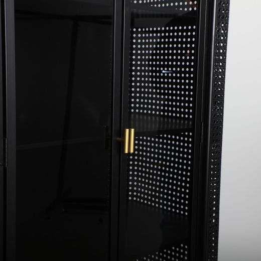 Järnvitrin i svart, 80 x 40 x 165 cm | Fussen