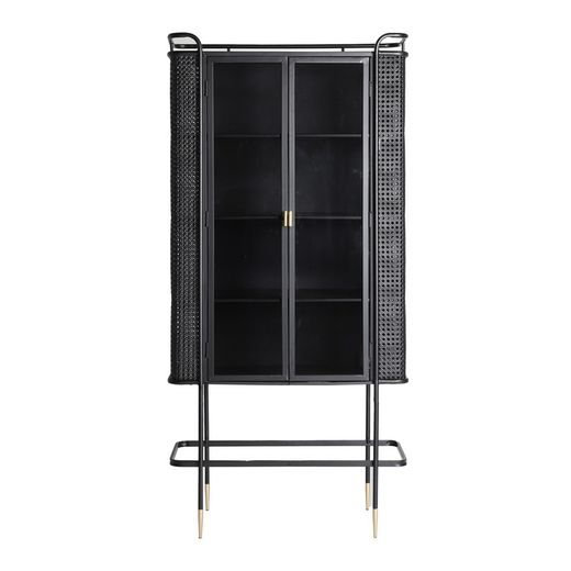 Järnvitrin i svart, 80 x 40 x 165 cm | Fussen