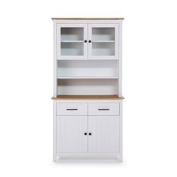 Living room set consisting of a 190 cm sideboard and a white display cabinet | Miranda