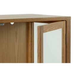 Wooden display case in oak color, 90 x 40 x 126 cm | ceci