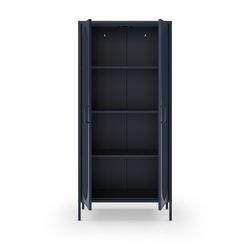 Metal display case in blue, 80 x 40 x 170 cm | Diora