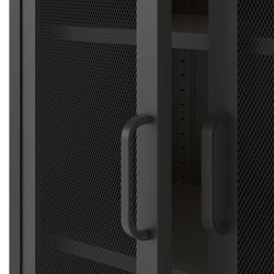 Metal display case in black, 80 x 40 x 170 cm | Diora