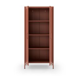 Terracotta metal display case, 80 x 40 x 170 cm | Diora