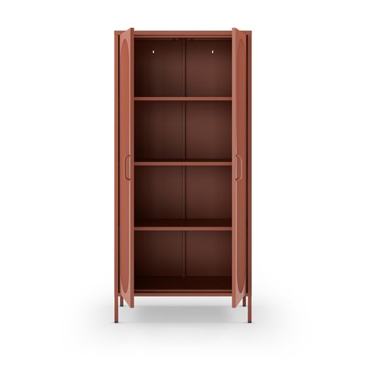 Terracotta metal display case, 80 x 40 x 170 cm | Diora