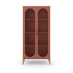 Terracotta metal display case, 80 x 40 x 170 cm | Diora