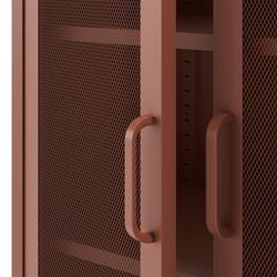 Terracotta metal display case, 80 x 40 x 170 cm | Diora