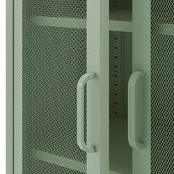 Metal display case in mint green, 80 x 40 x 170 cm | Diora