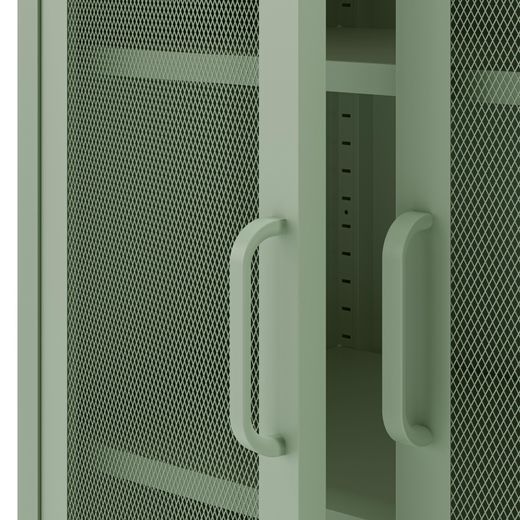 Metal display case in mint green, 80 x 40 x 170 cm | Diora