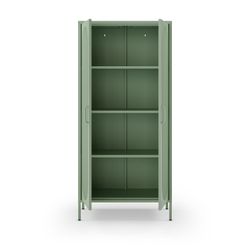 Metal display case in mint green, 80 x 40 x 170 cm | Diora