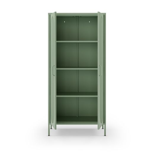 Metal display case in mint green, 80 x 40 x 170 cm | Diora