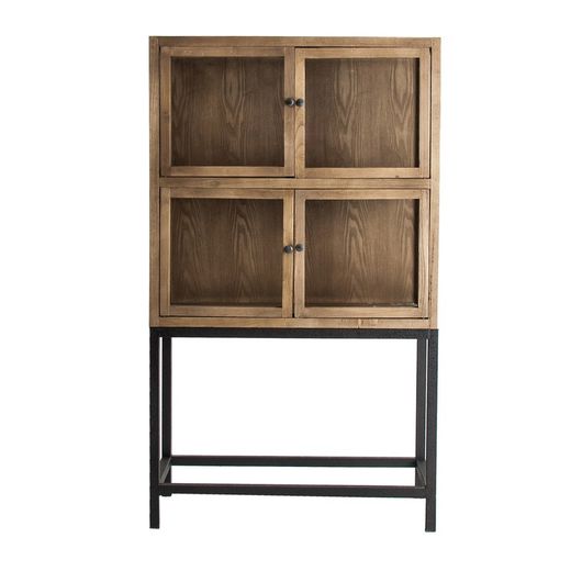 Recycled Pine Display Cabinet Bern, 85x40x85cm