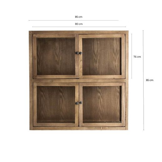Recycled Pine Display Cabinet Bern, 85x40x85cm