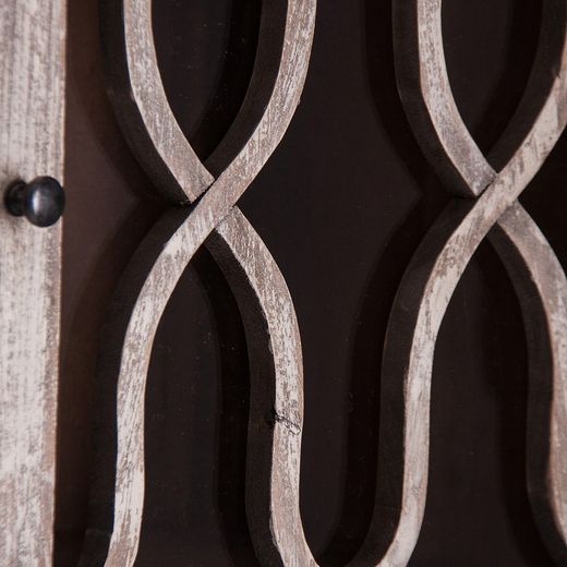 Vitrina de Diseño de Pino Reciclado Blanco | Sievi