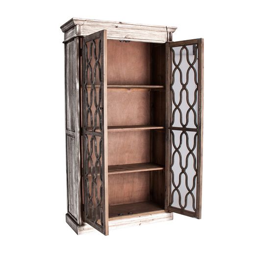 Vitrina de Diseño de Pino Reciclado Blanco | Sievi