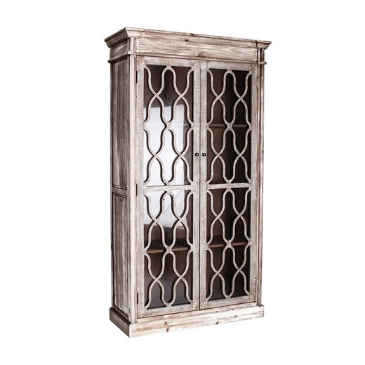 Vitrina de Diseño de Pino Reciclado Blanco | Sievi