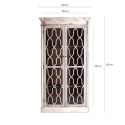 Vitrina de Diseño de Pino Reciclado Blanco | Sievi