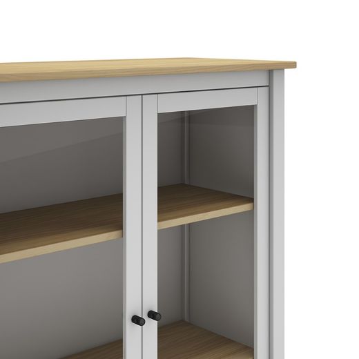 White pine and glass cabinet, 90 x 40 x 110 cm | misty