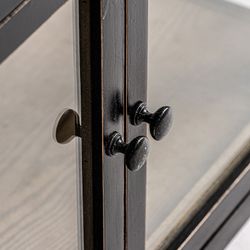 Vitrina modular em pinho reciclado na cor preta, 85 x 40 x 85 cm | Berna