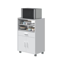 White/grey wooden showcase, 59x40x92 cm | TIDY