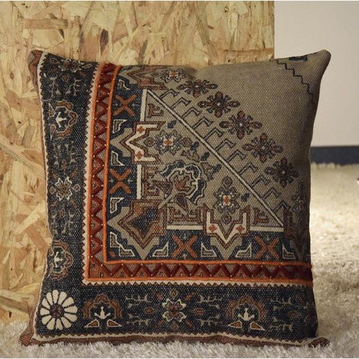 VP INTERIOR - Flerfarvet uld- og bomuldspude, 50x50 cm