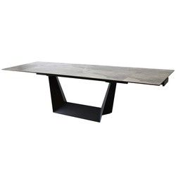 VP INTERIORISM-Extending ceramic and metal dining table, 180 / 270x90x75 cm