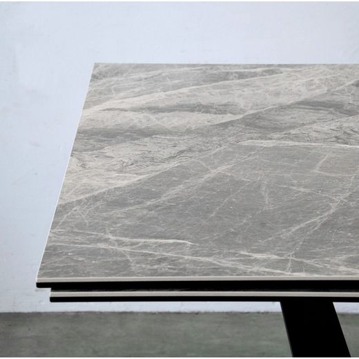 VP INTERIORISM-Extending ceramic and metal dining table, 180 / 270x90x75 cm
