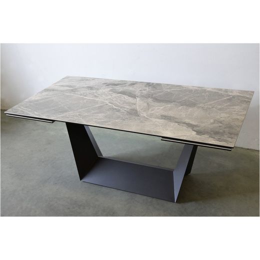 VP INTERIORISM-Extending ceramic and metal dining table, 180 / 270x90x75 cm