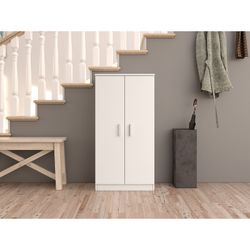 Wardrobe shoe rack 7 shelves white, 55 x 36 x 108 cm