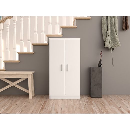 Wardrobe shoe rack 7 shelves white, 55 x 36 x 108 cm