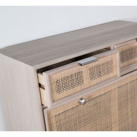 Zapatero de madera y rejilla, 70 x 30,5 x 120 cm