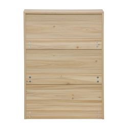 Étagère à chaussures en mélamine et rotin naturel, 60 x 24 x 82 cm | Décor