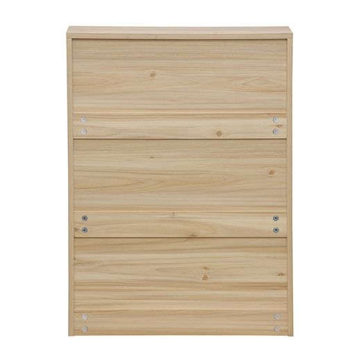 Étagère à chaussures en mélamine et rotin naturel, 60 x 24 x 82 cm | Décor