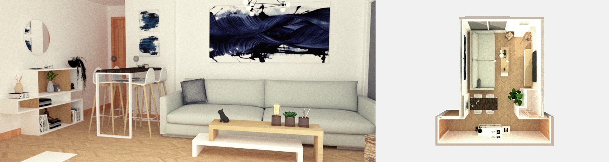 Diseño de estancia de salón