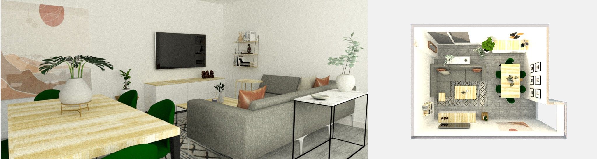 Diseño de interior de salón